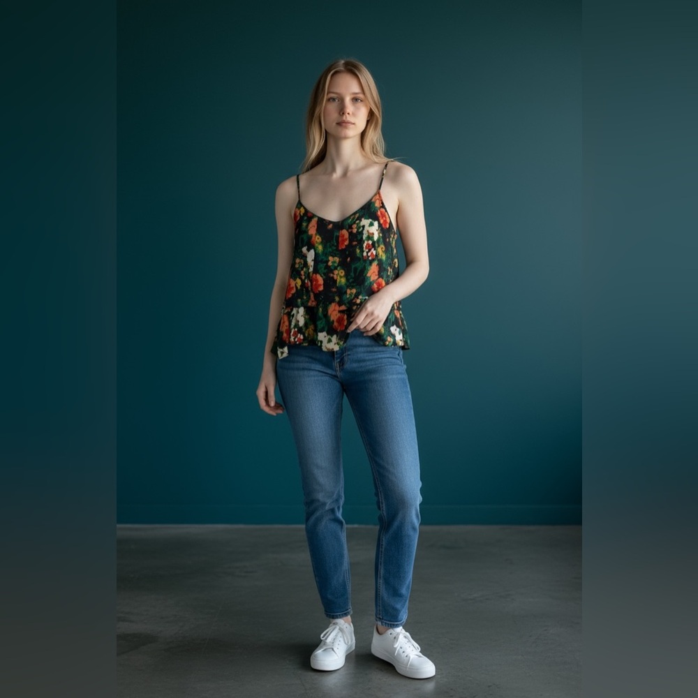 Kimchi Blue Floral blouse. Size S